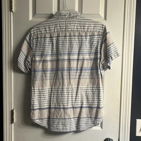 Banana Republic Blue and White Casual Button Down Shirt - Picture 3 of 3